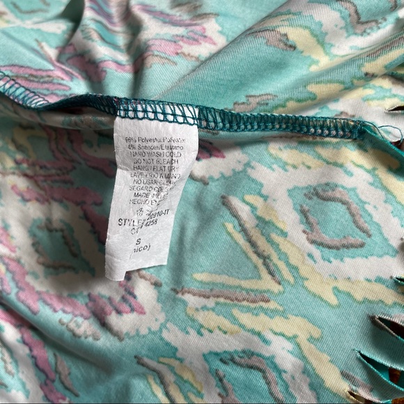 Turquoise Haven Western Pattern Fringe Vest Size S - Picture 8 of 10